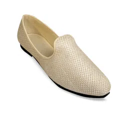 PANAHI Men Cream Woven Design Mojaris-picture-21