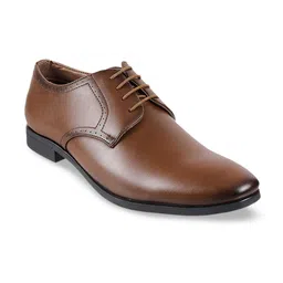WALKWAY by Metro Men Tan Brown Solid Formal Derbys-image-52