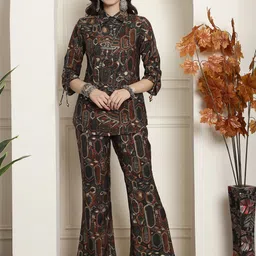 Claura Printed Tunic With Trousers Co-Ords-image-97