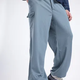 Kook N Keech Men Redefined Streetwear Relaxed Textured Cargo Style Joggers-image-41