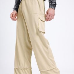 Kook N Keech Men Urban Utility Relaxed Textured Cargo Trousers-image-61