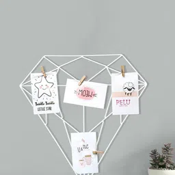 Art Street DIY White Metal Wall Hanging Grid For Photos with Clips-image-22