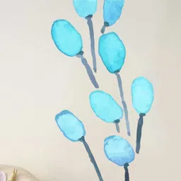 rawpockets Blue PVC Tulip Flower Wall Sticker-picture-39