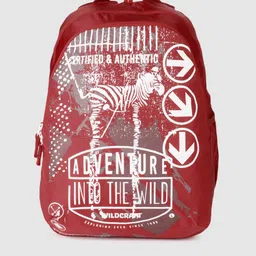 Wildcraft Unisex Red & White Printed Backpack-37