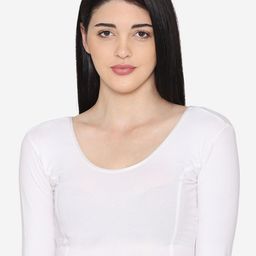 Vami Women White Solid Stretchable Saree Blouse-picture-27
