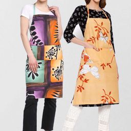 KLOTTHE Unisex Pack Of 2 Printed 210 TC Cotton Aprons-17