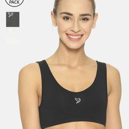 TWIN BIRDS Pack Of 3 Solid Sports Bra 1532N_CB/PW/GR-37
