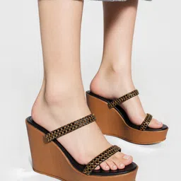 Carlton London Embellished Wedge Heel Sandals-image-23