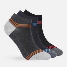 Mast & Harbour Men Set Of 3 Striped Ankle Length Socks image 1