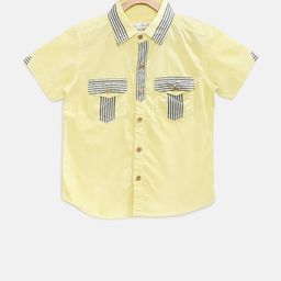 TONYBOY Boys Yellow Regular Fit Solid Casual Shirt-image-72