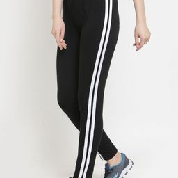 Boston Club Women Black Solid Slim-Fit Track Pants-image-101