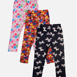 TINY HUG Girls Assorted Set of 3 Printed Tights-image-4