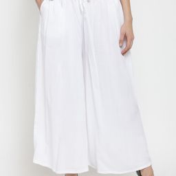 Clora Creation Women White Flared Solid Palazzos-image-83