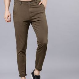 HIGHLANDER Men Olive Green Chinos-image-72