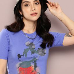 Kook N Keech Disney Mickey Mouse Printed Crop T-shirt-image-81
