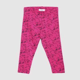 Sera Girls Pink Printed Ankle-Length Leggings-image-98