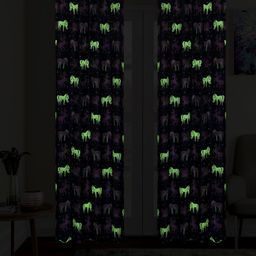 Cortina Purple Set of 2  Glow In The Dark Long Door Curtains-image-91