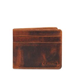 CALFNERO Men Tan Solid Two Fold Leather Wallet-picture-15