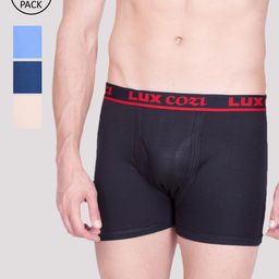 Lux Cozi Men Pack Of 4 Assorted Pure Cotton Trunks COZI_LONGS_ICDF_4PC-picture-43