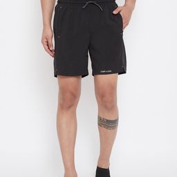 JUMP USA Men Black Solid Regular Fit Sports Shorts-picture-33