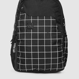 Wildcraft Unisex Black & White Geometric Backpack-12