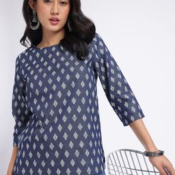 Anouk Rustic Ethnic Print Pure Cotton Top-picture-3
