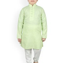 SG YUVRAJ Boys Green Kurta with Pyjamas-image-34