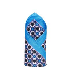 Alvaro Castagnino Blue Printed Pocket Square-image-50