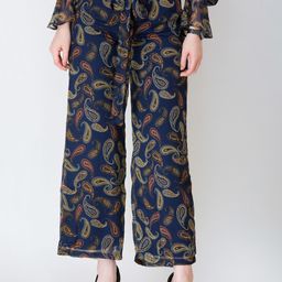 SCORPIUS Women Navy Blue Regular Fit Printed Parallel Trousers-image-55