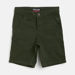 Gini and Jony Boys Olive Green Self Design Chino Shorts-image-24