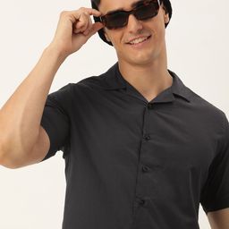 Harvard Men Classic Slim Fit Cuban Collar Pure Cotton Casual Shirt-image-58