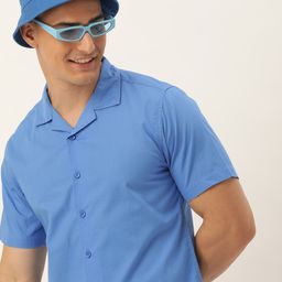Harvard Men Classic Slim Fit Cuban Collar Pure Cotton Casual Shirt-image-57