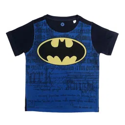 YK Justice League Boys Navy Blue Batman Printed Round Neck T-shirt-picture-28