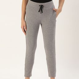 Enamor Women Grey Melange Solid  Slim Fit Relax Lounge Pants-22