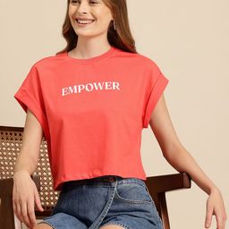 Mast & Harbour Printed Extended Sleeves Cropped Boxy T-shirt-image-66