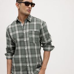 The Roadster Lifestyle Co. Checked Regular Fit Shirt-image-79