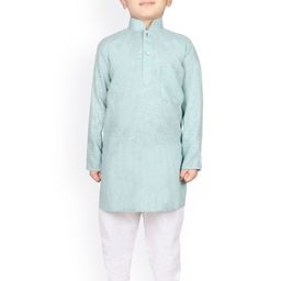 SG YUVRAJ Boys Turquoise Blue Kurta with Pyjamas-image-13