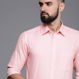 Raymond Slim Fit Micro Self Checked Opaque Pure Cotton Formal Shirt-image-19