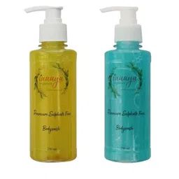 Inaaya Organics Unisex Pack of 2 Pearl Gold & Lemon Grass Body Wash Shower Gel 250 ml Each-picture-4