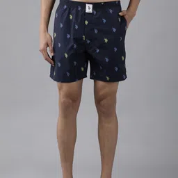 U.S. Polo Assn. Men Navy Blue Printed Cotton Boxers-picture-3