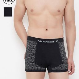 C9 AIRWEAR Men Pack of 2 Assorted Seamless Briefs & Trunks P503BLK_P603BLK-15
