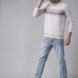 Park Avenue Men Grey Brand Logo Printed Sweatshirt-picture-7