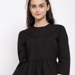 Style Quotient Black Peplum Top-image-43