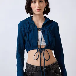 SZN Striped Cotton Blouson Crop Top-picture-3