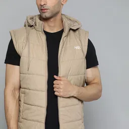 HRX by Hrithik Roshan Men Beige Solid Padded Jacket-picture-16