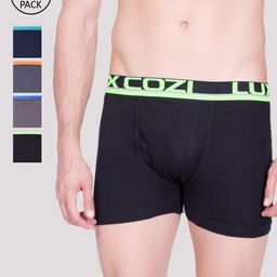Lux Cozi Men Pack Of 5 Assorted Pure Cotton Trunks-COZI_GLO_COL_DRAWER-picture-51