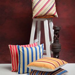 Alina decor Multicoloured Set of 5 Striped Square Cushion Covers-6