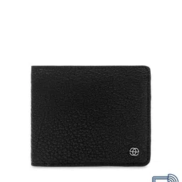 Eske Men Black Leather Textured Two Fold Wallet-picture-7