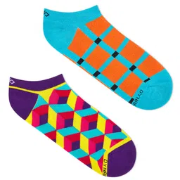 Dynamocks Pack Of 2 Patterned Ankle-Length Socks-5