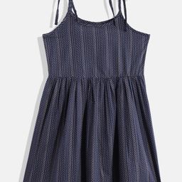 Indo Era Printed A-Line Cotton Dress-image-40